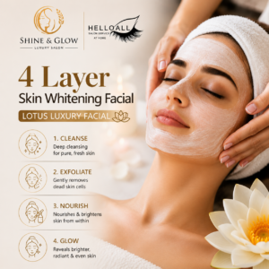 4 Layer Skin Whitening Facial Lotus Luxury professional facial treatment for skin brightening