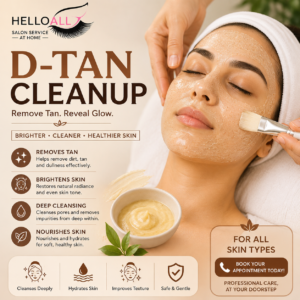 D-Tan Cleanup treatment by HelloAll Salon Service at Home