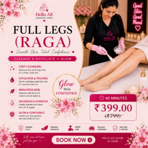 ull leg RAGA wax treatment for smooth and hair-free legs